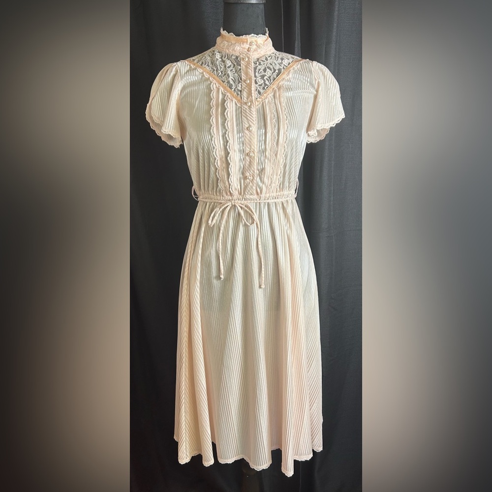 JERRY JEE Pink Vintage Dress size 7 i22